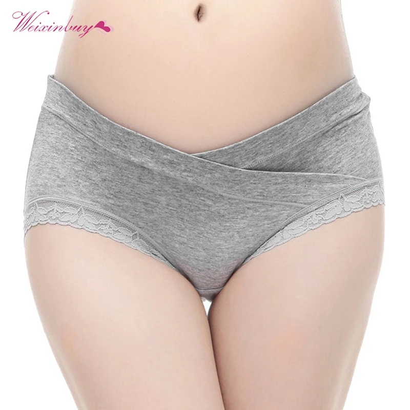 Cotton Pregnant Panties Maternity Underwear U-Shaped Low Waist Maternity Pregnancy Briefs Women Clothing 5 Colors