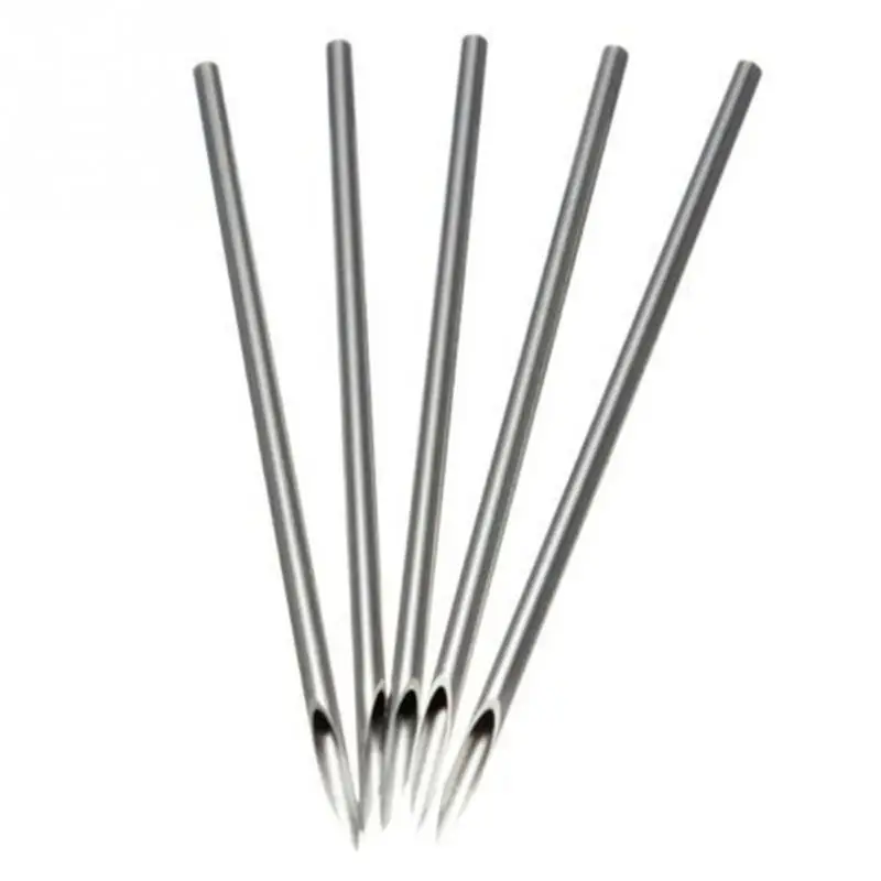 10pcs Disposable Sterile Body Piercing Needles Medical Tattoo Piercing Needles For Navel Nipple Ear Nose Lip 12g/14g/16g/18g/20g