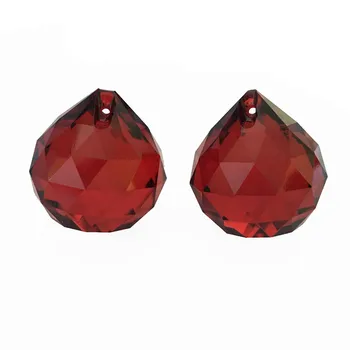 

Free Shipping 102pcs/Lot , 30mm Red Color Crystal Lighting Ball , Crystal Chandelier Ball For Beaded Curtain Pendant
