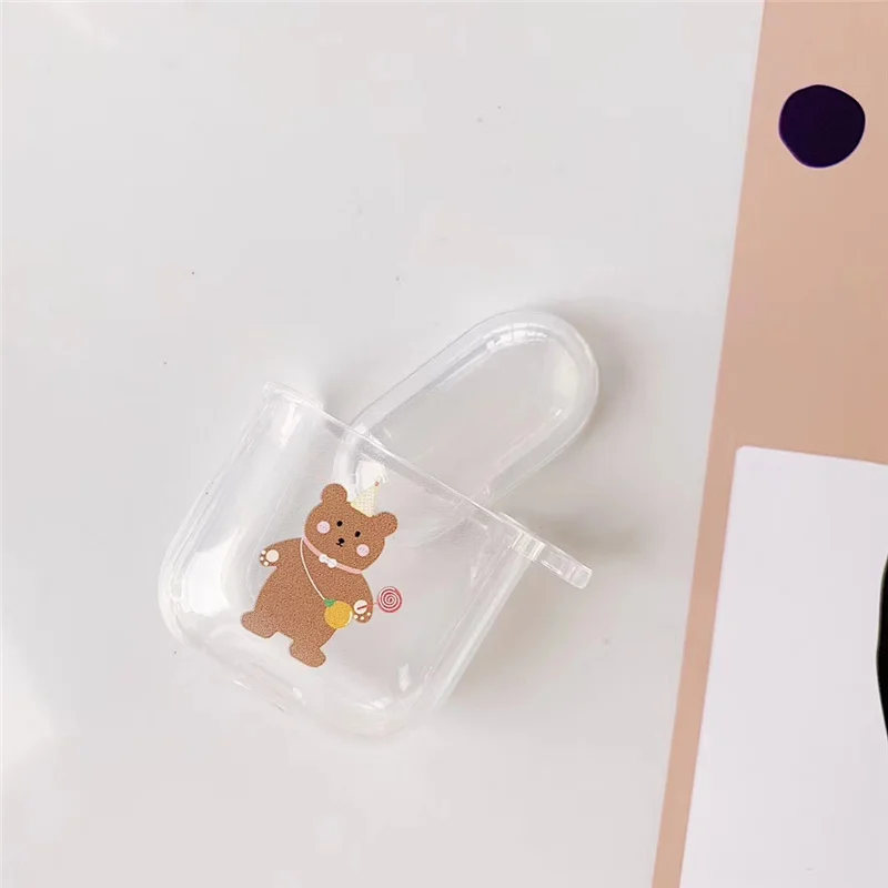 Медведь bluetooth гарнитура Защитная крышка для apple airpods Care Bears Мягкий силиконовый чехол беспроводные наушники зарядки кожи