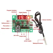 DC 12V W1209 Digital Cool/Heat Temp Thermostat Thermometer Temperature Controller On/Off Switch -50-110C