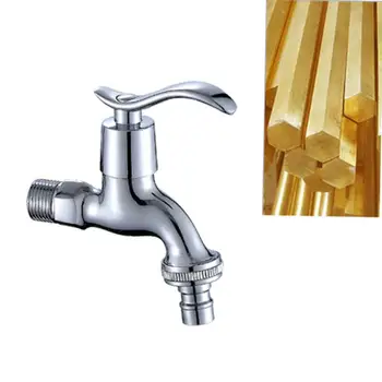 

4'6' Universal Brass Washing Machine Faucet Balcony Mop Pool Outdoor Tap G1/2 Creative Wall-mounted Single Cold Bibcock
