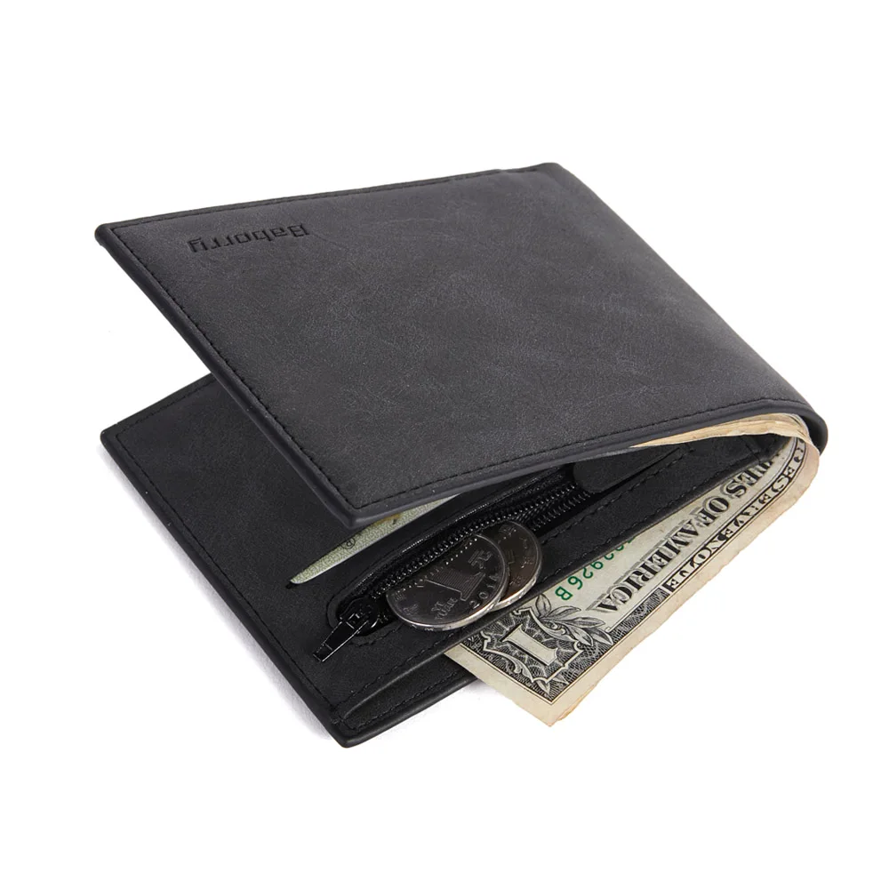 

Fashion Rfid Men Wallets Mens Wallet with Coin Bag Zipper Small Mini Wallet Purses New Design Dollar Wallet Slim Money Bag 2019