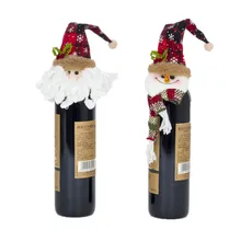 Санта-Клаус Снеговик винная бутылка крышка рождественские винные Чехлы для бутылки шампанского украшения Рождественский ужин вечерние украшения для дома