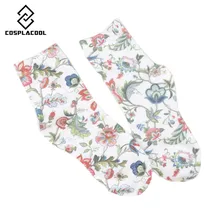 Новинка! Весна осень/зима носки женские высокое качество ретро мода цветочный принт хлопок женские носки 5 цветов meias