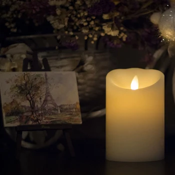 

Ksperway LED Moving Wick Flameless LED Candles with Timer and Remote for Decoration Free Remote