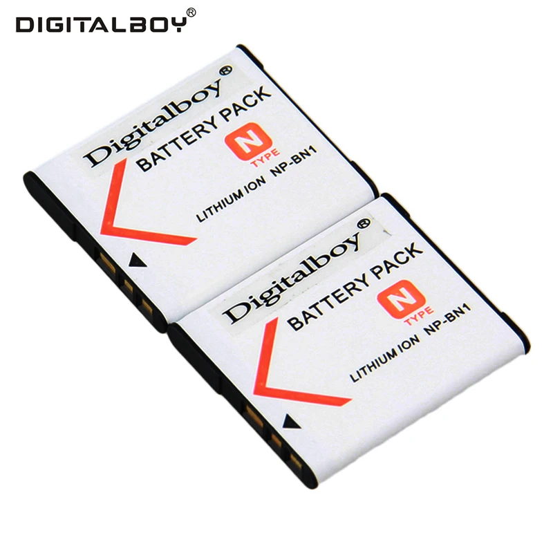 Digitalboy Фирменная Новинка 2 шт. NP-BN1 np bn1 NPBN1 Перезаряжаемые Батареи для камеры Sony