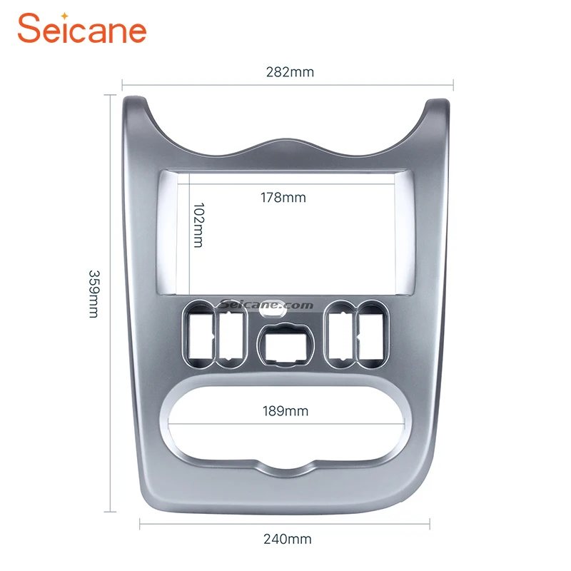 

Seicane 2Din 173*98mm Car Radio Fascia Install Refitting Kit DVD Panel Cover Trim Frame For 2010 2011 2012 2013 RENAULT LOGAN