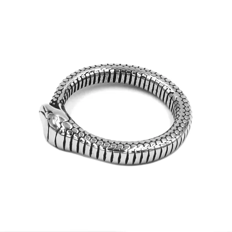 Изысканное кольцо в виде змеи, ювелирные изделия из нержавеющей стали, модное кольцо в виде змеи, животных, байкеров, мужчин, женщин, девушек, SWR0916A