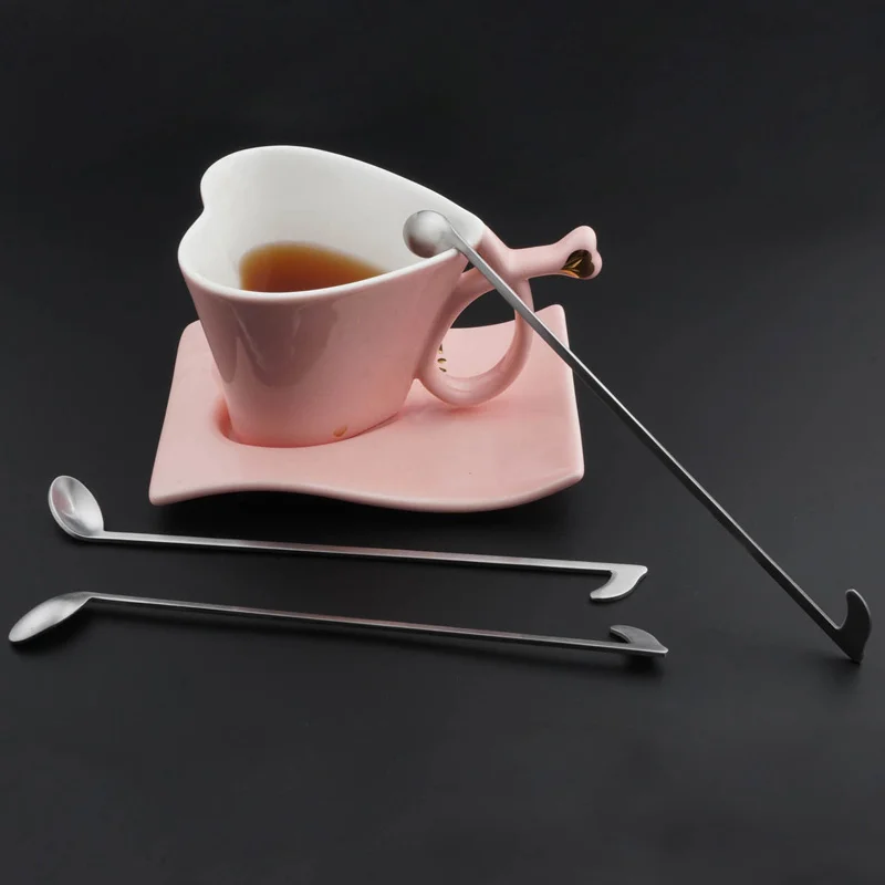 

Musical Note Stainless Steel Coffee Spoon Ladle Dessert Honey Long Handle Tea Spoons Kitchen Tools GHS99