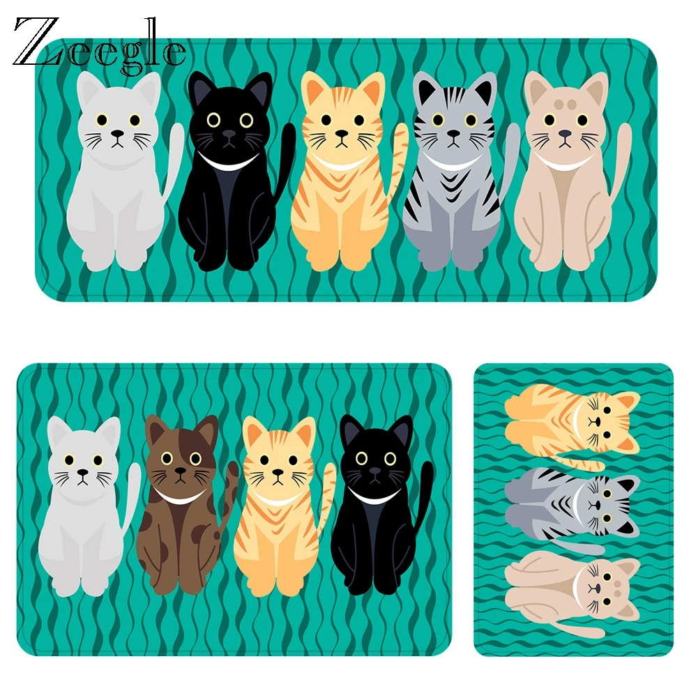 

Cat Carpet for Entrance Doormat Hallway Floor Mat Anti Slip Absorbent Kitchen Mats Area Rugs Living Room Bedroom Floor Carpets