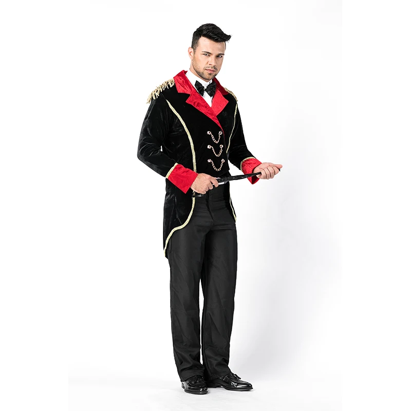 2018 мужской костюм на Хэллоуин Ringmaster цирковой карнавал джентльмена сумасшедший