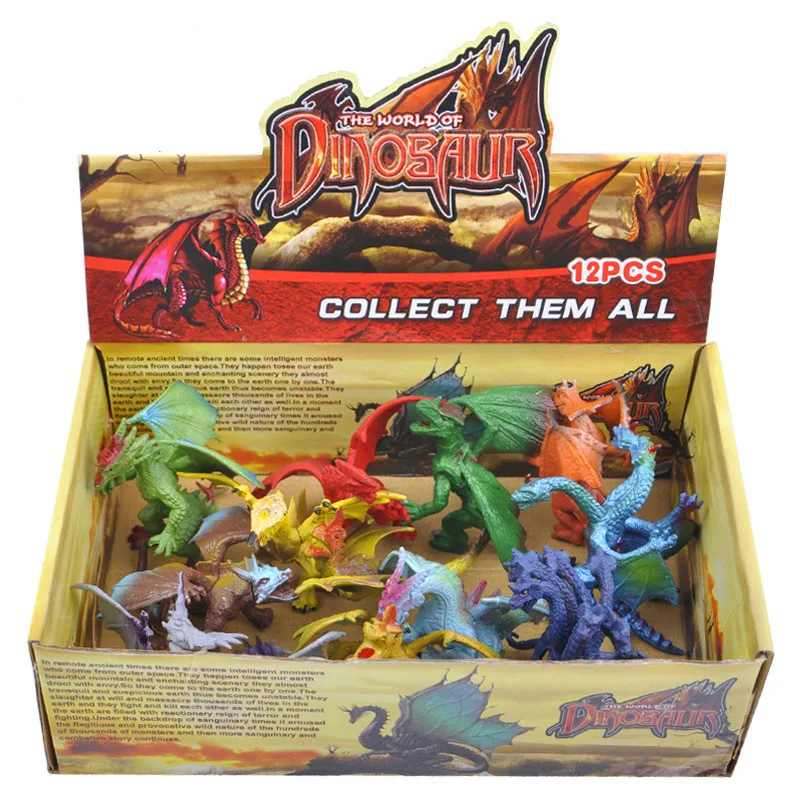 12pcs  Simulation Dragons  Dinosaur Toy Dragon Model Animal Children