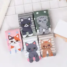 MISSKY 5 пар/компл. Для женщин милые носки с мультяшным рисунком из дышащего хлопка жаккардовые Повседневное носки