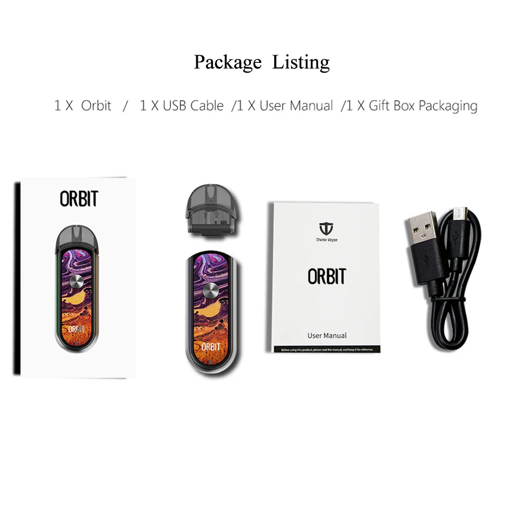 Оригинальный Thinkvape орбиты pod vape ручка комплект Встроенный 1000mah мини панель