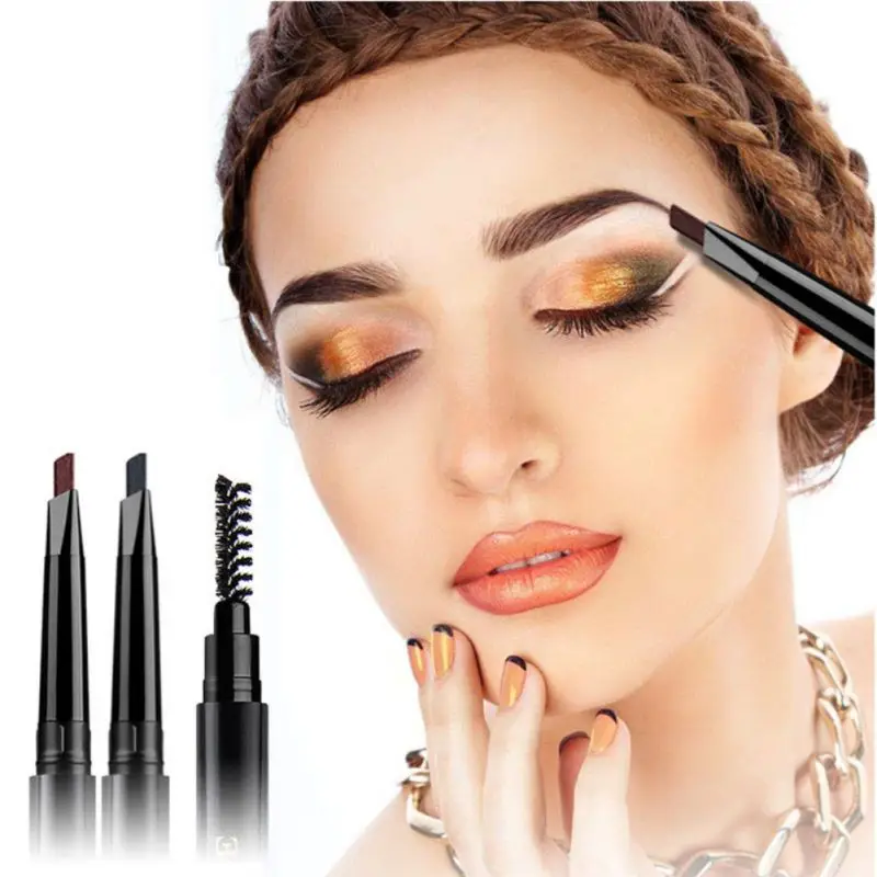

High Quality Automatic Eyebrow Pencil Waterproof With Brush Long-lasting Makeup Cosmetics Eyebrow Pen