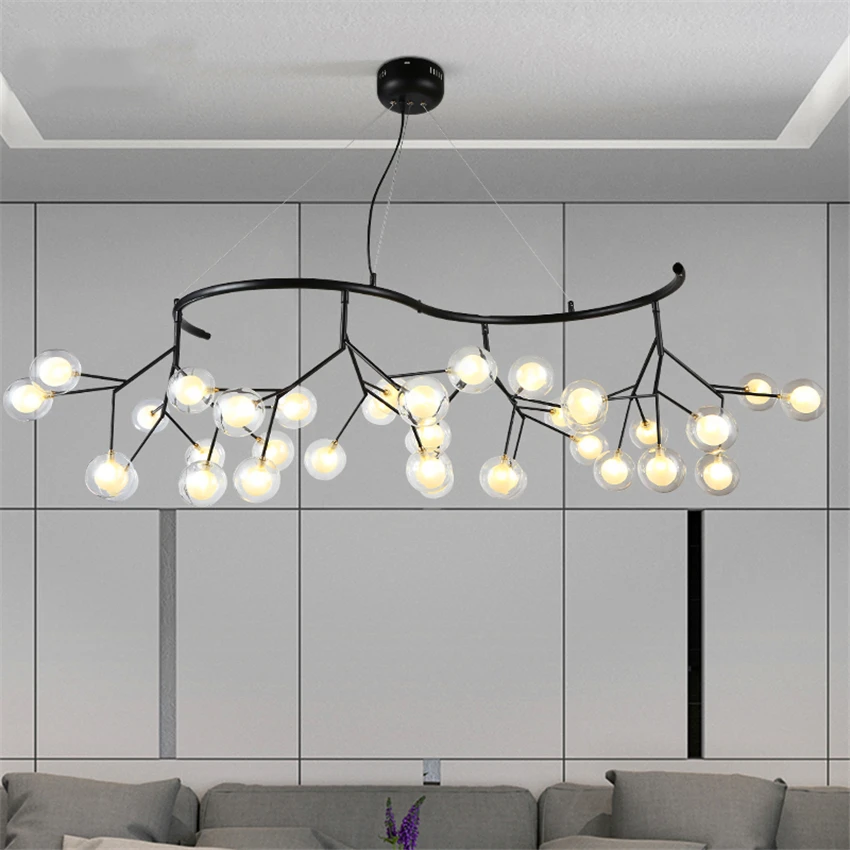 

Modern LED Glass Pendant Light Dining Room Kitchen Fixtures LED Pendant Lamp Romantic Firefly Hanging Lamp Avize Lustre Lighting