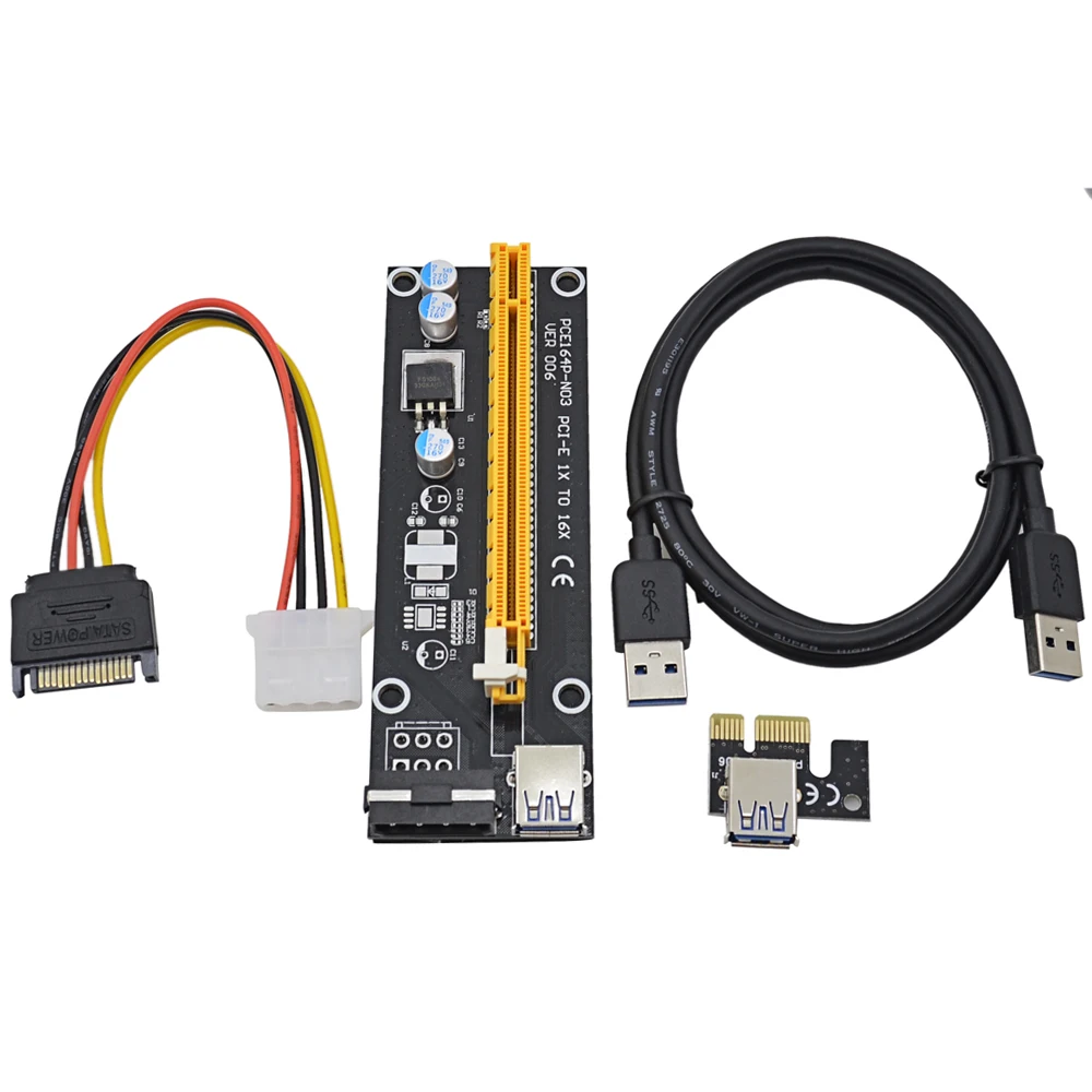 bilder für NOTAYO 50 stücke 1 Mt PCI-E 1X zu 16X Riser Card Extender PCI Express Adapter mit USB 3.0 Kabel/15 Pin SATA auf 4 Pin IDE Power versorgung bilder für NOTAYO 50 stücke 1 Mt PCI-E 1X zu 16X Riser Card Extender PCI Express Adapter mit USB 3.0 Kabel/15 Pin SATA auf 4 Pin IDE Power versorgung