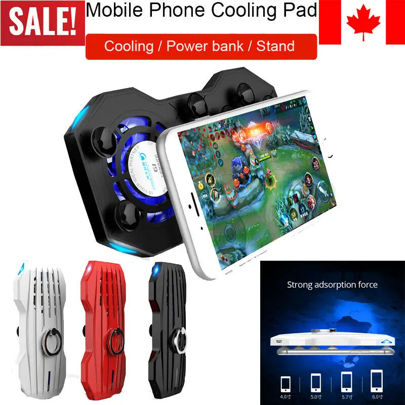 

Mobile Phone Cooler Cooling Fan Stand Holder Power Bank Gamepad For Cell Phones