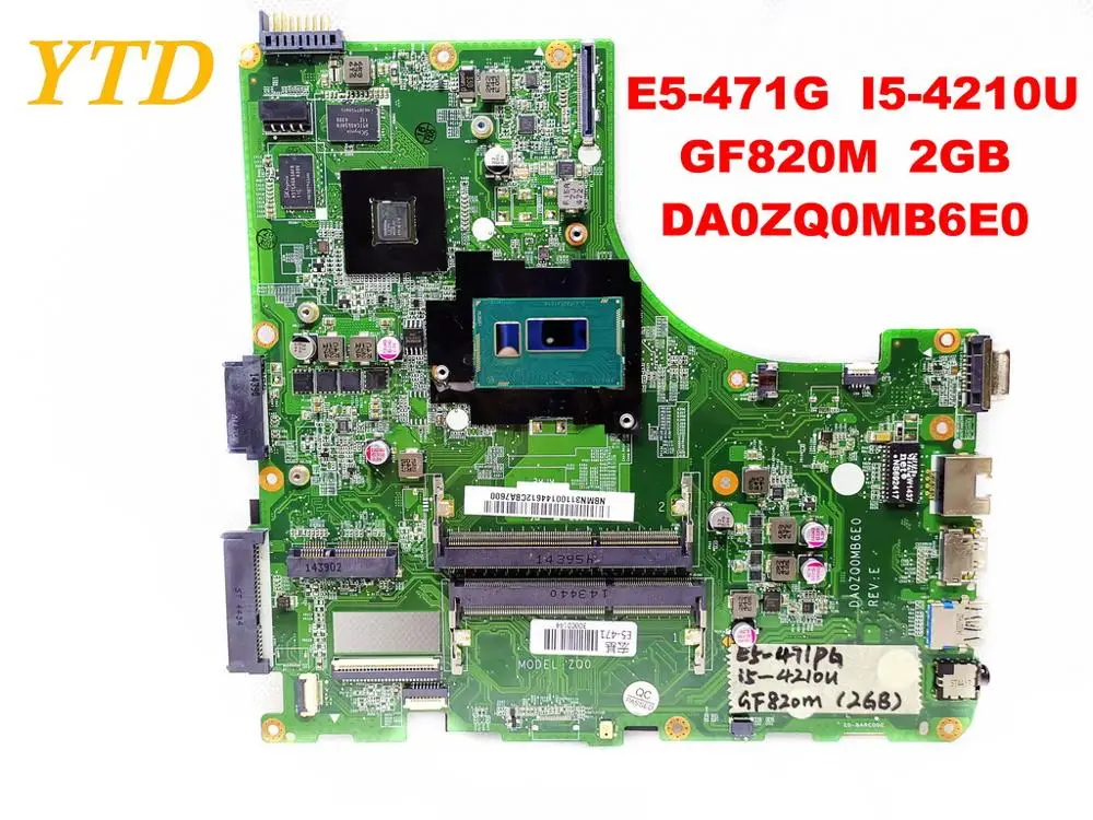 Original for font b ACER b font E5 471G laptop motherboard E5 471G I5 4210U GF820M