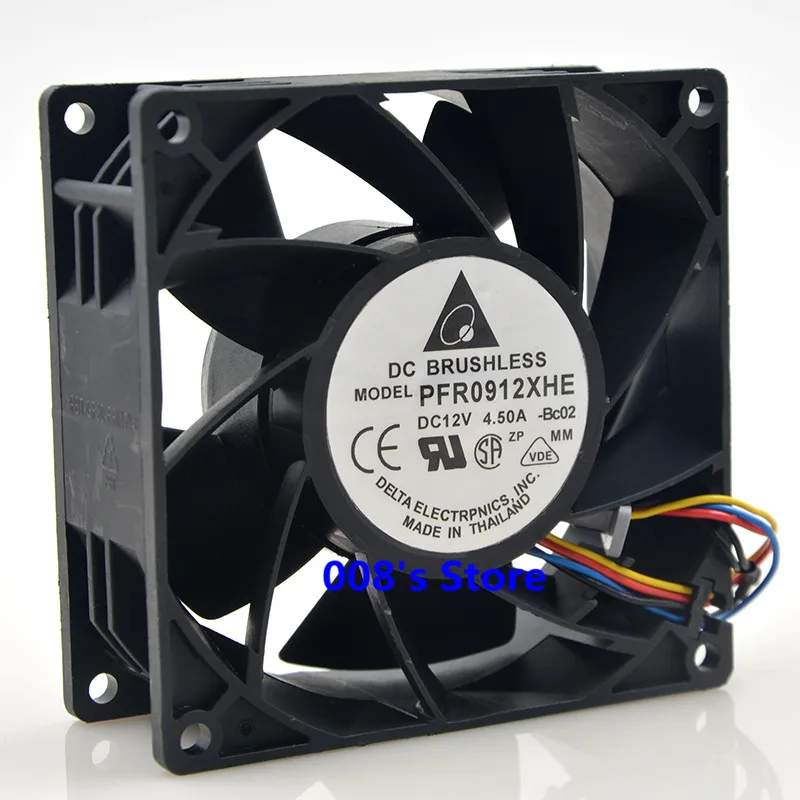 

Radiator CPU Cooler Fan For Server Extensions Machine PC PFR0912XHE 9CM 90mm DC12V 4.50A -Bc02 MM 90*90*38mm Cooling 4 Wires