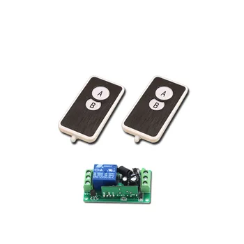

DC9V 12V 24V 1 CH 1CH RF Wireless Remote Control Switch System,2X Transmitters + Receiver,315/433MHZ,Toggle Momentary Latched