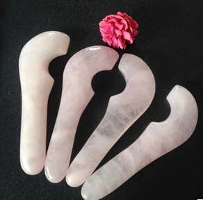 

pink quartz stone guasha stone