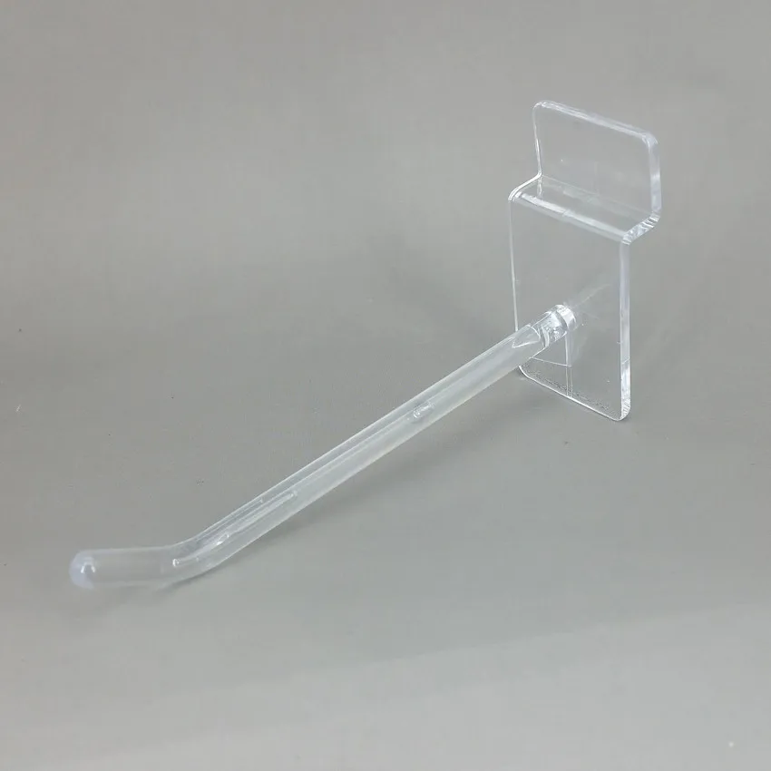 

Clear Plastic L10cm Trough Slot Plate Board Commdity Hook For Storage Display Rack Shelf In Supermarket Stores 2000pcs/lot