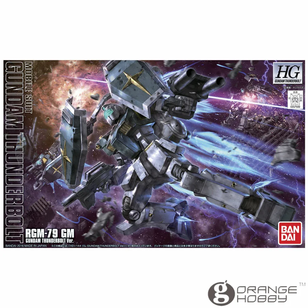 

OHS Bandai HG Thunderbolt 10 1/144 RGM-79 GM Animation Ver Mobile Suit Assembly Model Kits oh