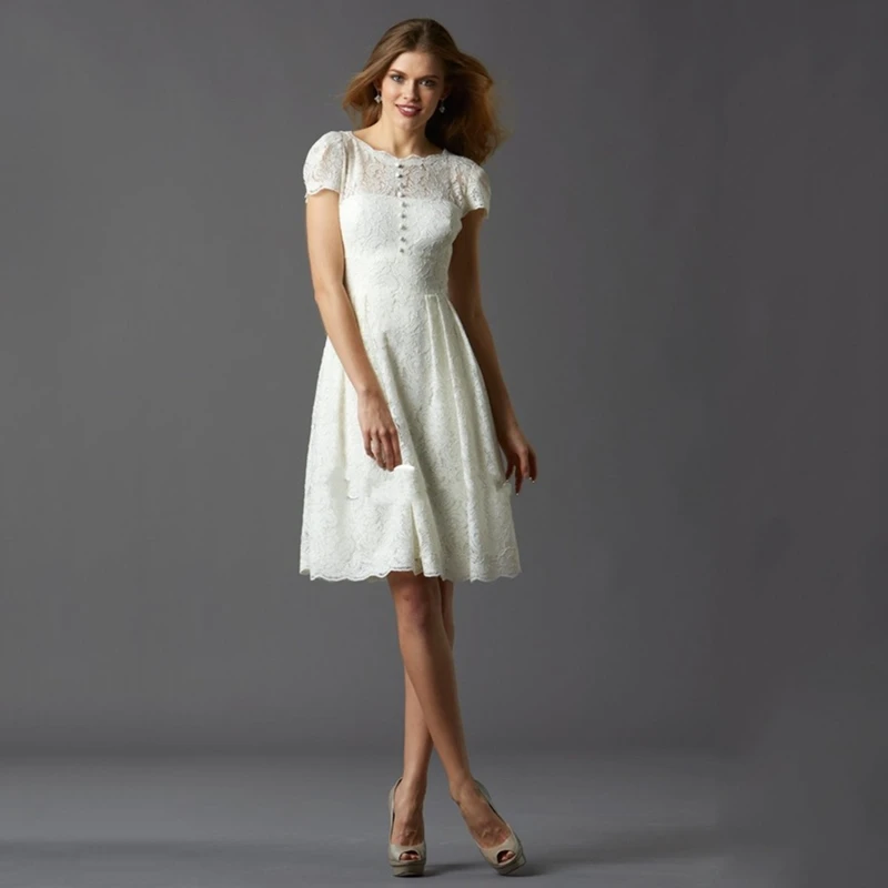 2016 Captivating Ivory Lace Vinatge Short Bridesmaid Dresses With 2016 Captivating Ivory Lace Vinatge Short Bridesmaid Dresses With Ons Wedding Guest Vestido De Festa Casamento In From
