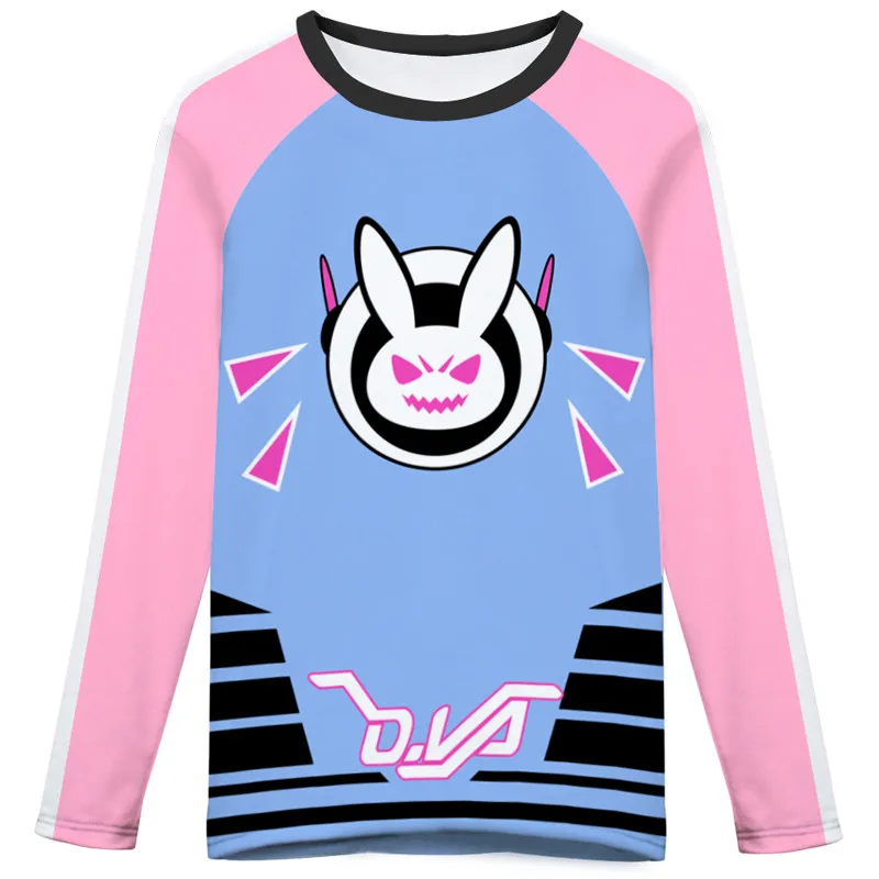[Сток] плюс размеры игра OW D. VA флисовая Толстовка Косплей унисекс пуловер зимнее нижнее белье - Цвет: Черный