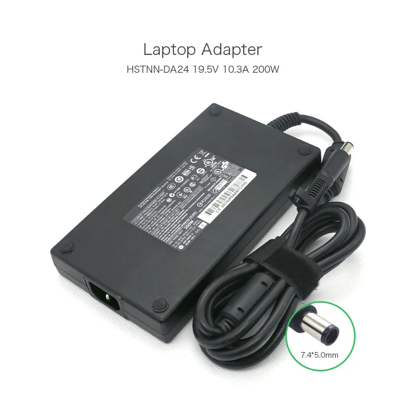 100% Original 19.5V 10.3A 200W Laptop Slim Power Charger for HP DC7800 DC7900 DC8000 ZBOOK 15 HSTNN-CA16 HTSNN-DA24 AC Adapter | Компьютеры