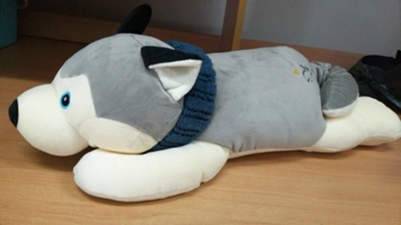 pop soft cartoon husky plush toy giant stuffed animal dog doll sleeping pillows for children friend gift decoration 110cm 43inch DY50482 (5)