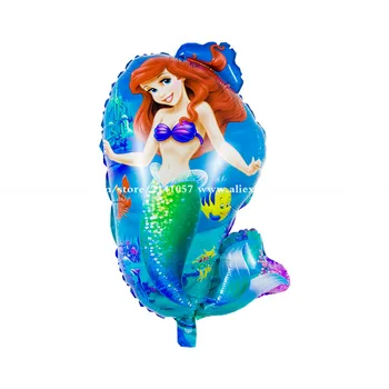 

Wholesale 50pcs/lot little mermaid balloon for children classic toys party decoration globos,sea-maid foil mylar balloons