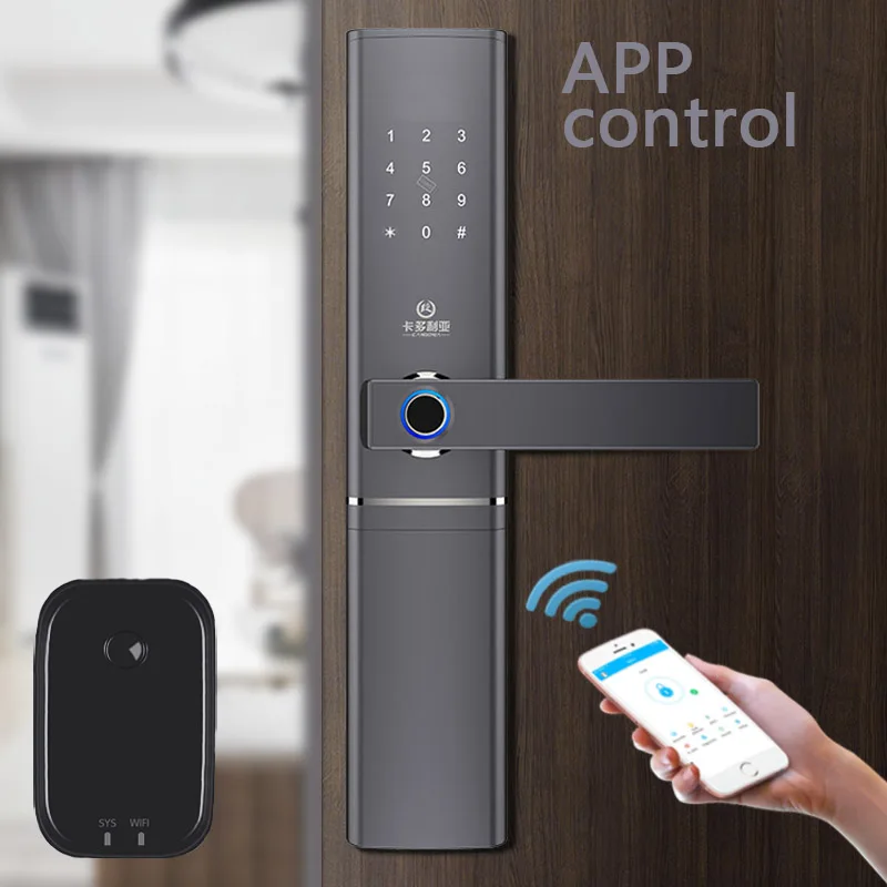 App Bluetooth Wifi Gateway Doorlock Fingerprint Smart Lock Passcode IC Card Locks Anti theft