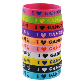 

500pcs Gangnam Style wristband silicone bracelets free shipping by DHL express
