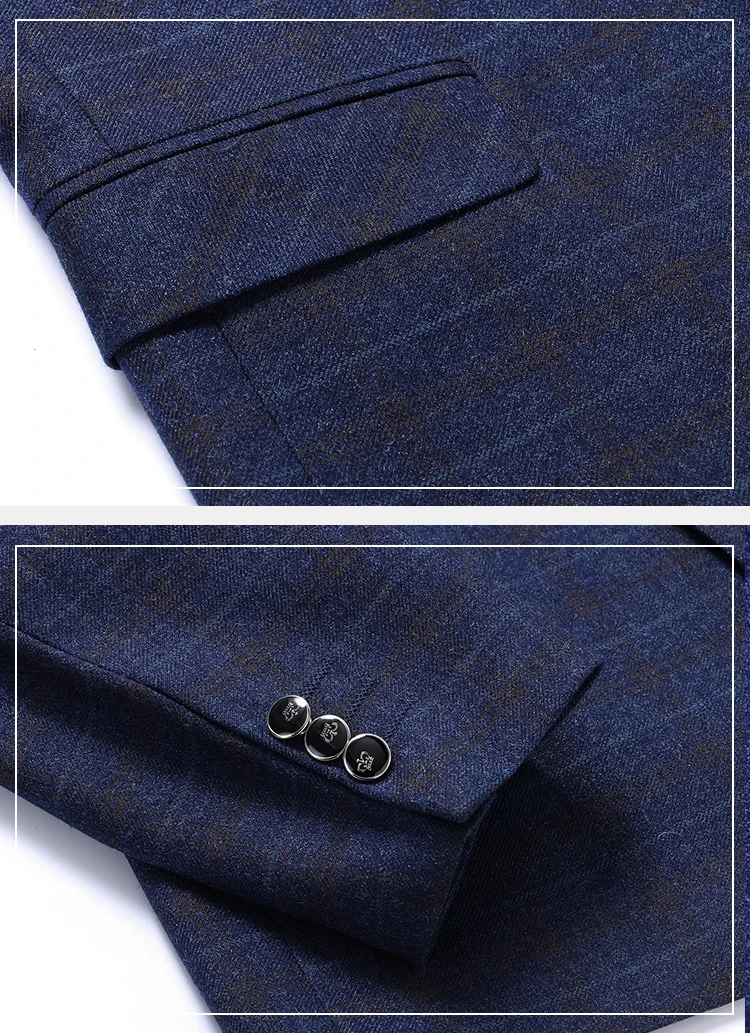Классический Клетчатый мужской пиджак Весна Slim Fit с длинным рукавом мужской s повседневный мужской бейзер пиджак плюс размер деловой костюм пальто мужской