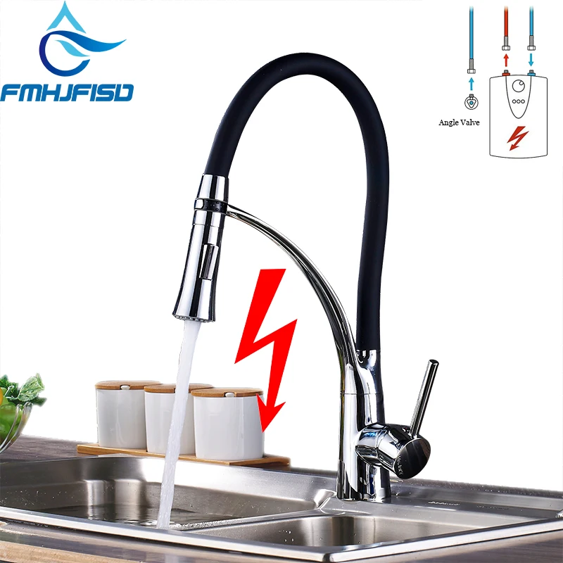 

Low Pressure Kitchen Faucet Mixer Water Taps Polished Chrome Single Handle Single Hole Dual Functions Sprayer Water Faucets
