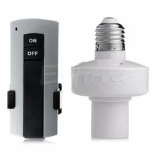 New E27 Screw Wireless Remote Control Light Lamp Bulb Holder Cap Socket Switch