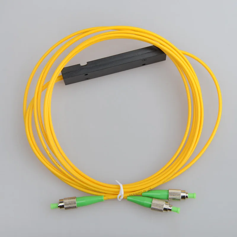 

Fiber optic splitter 1 : 2 FC APC Connector Cassette PLC 1x2 optical splitter 1-2 way ABS box CATV FTTH factory OEM