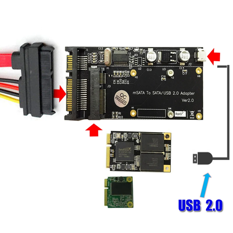 H1111Z внешний Msata добавить на карту/карты HDD адаптер для sata жесткий диск кардридер sata контроллер USB sata адаптер карты новейшие