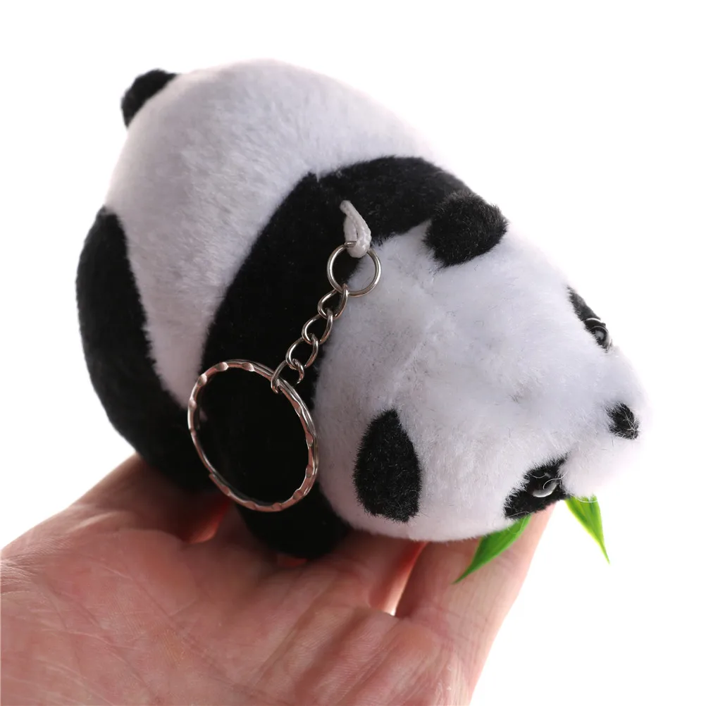 

Fashion Plush Animal Panda Keychain Bear Llavero Key Chains Key Rings Women Charm Car / Bag Pendant Gift 10cm