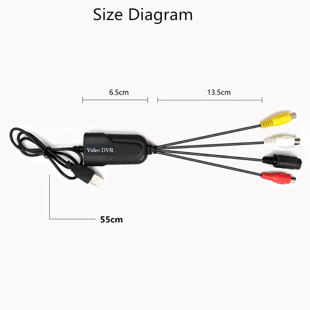 USB EasyCap 2 0 карта захвата видео ТВ DVD VHS аудио|DVR-карты| |