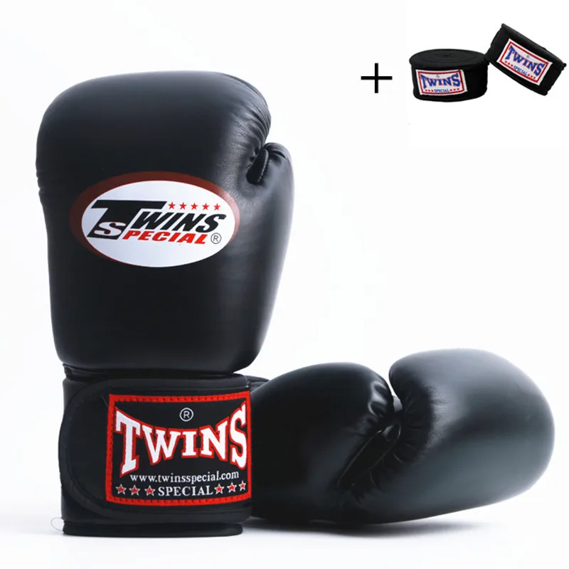 

8-14 OZ Boxing gloves with Boxing bandage MMA Muay Thai Kick Fighting Gloves wraps target luvas gants boxe adulte