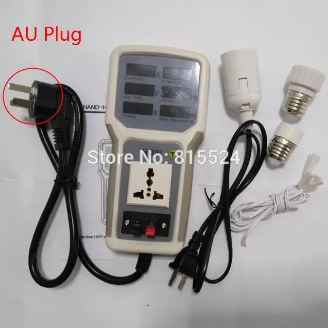 AU Plug HOPI hp-9800 Ручной измеритель мощности анализатор мощности Светодиодный измерительная розетка измеряемый коэффициент мощности тока-напряжения - Цвет: AU Plug