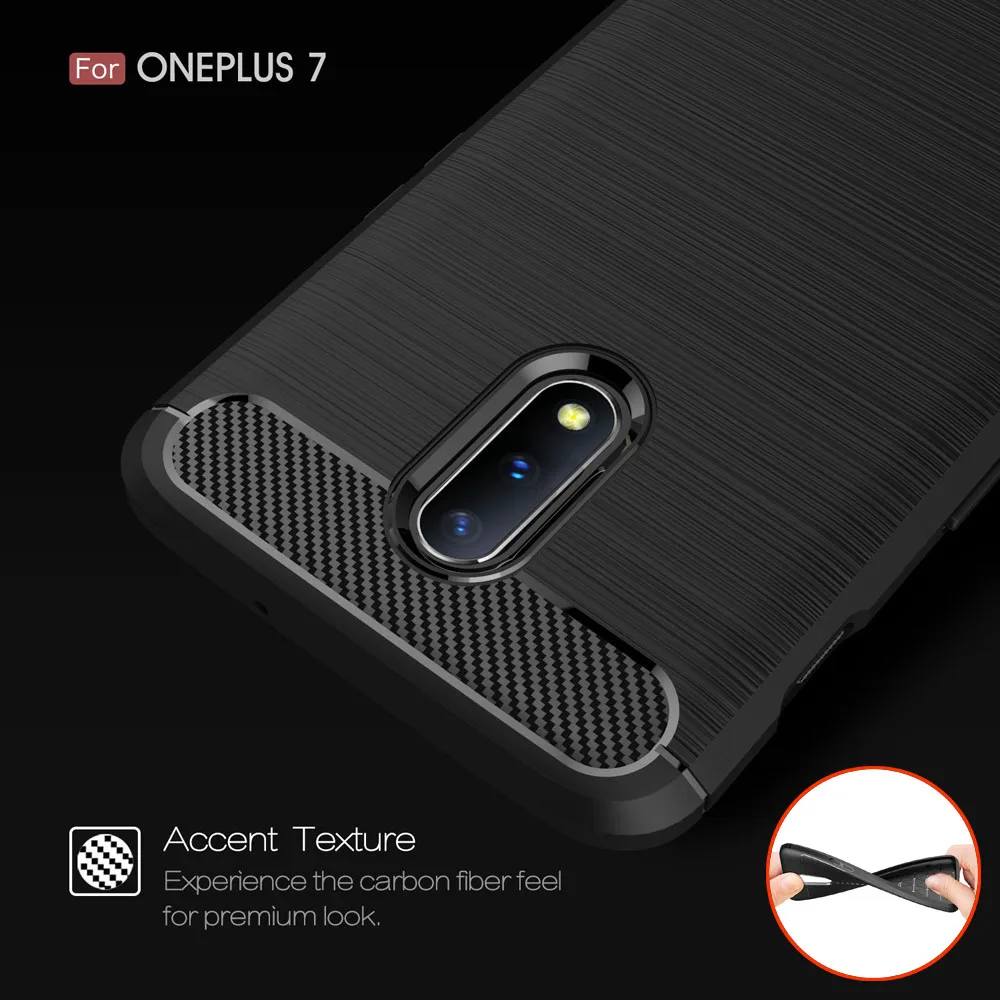 

Carbon Fiber Coque Cover 6.67For Oneplus 7 Pro Case For Oneplus One Plus 7 oneplus7 Pro Phone Back Coque Cover Case