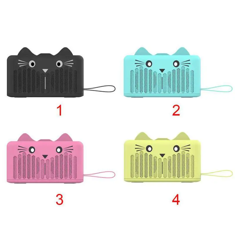 

Cute Cartoon Cat Bluetooth Speaker Portable Mobile Phone Bracket Strong Bass Surround Stereo with FM Radio TF Card AUX