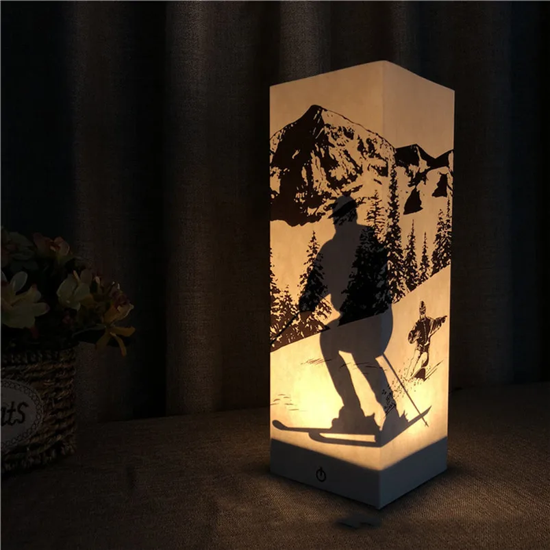 Bedside Lamp Night Light Warm White Bulb Dimmable Gift Wood Table lamp decorative touch lamp night light gift Lamparas 40AP03 (5)