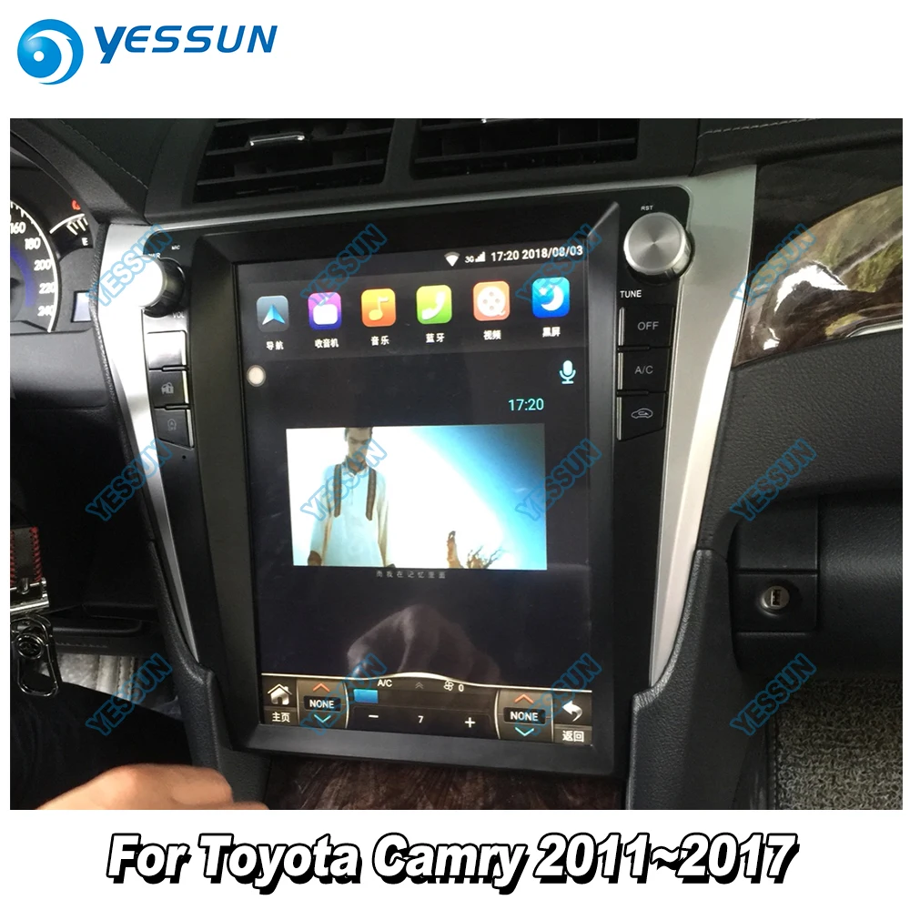 YESSUN 12,1 ''HD вертикальный экран для Toyota Camry 2011~ автомобильный радиоприемник Android Carplay gps Navi maps камера DVR Touch no CD DVD