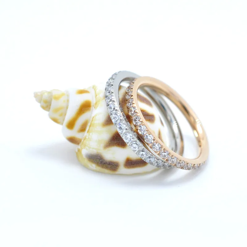 FYSARA инкрустация один ряд AAA кубические кристаллы циркония кольцо для женщин роскошный кулон серебро любовь ювелирные изделия, обручальное кольцо дропшиппинг